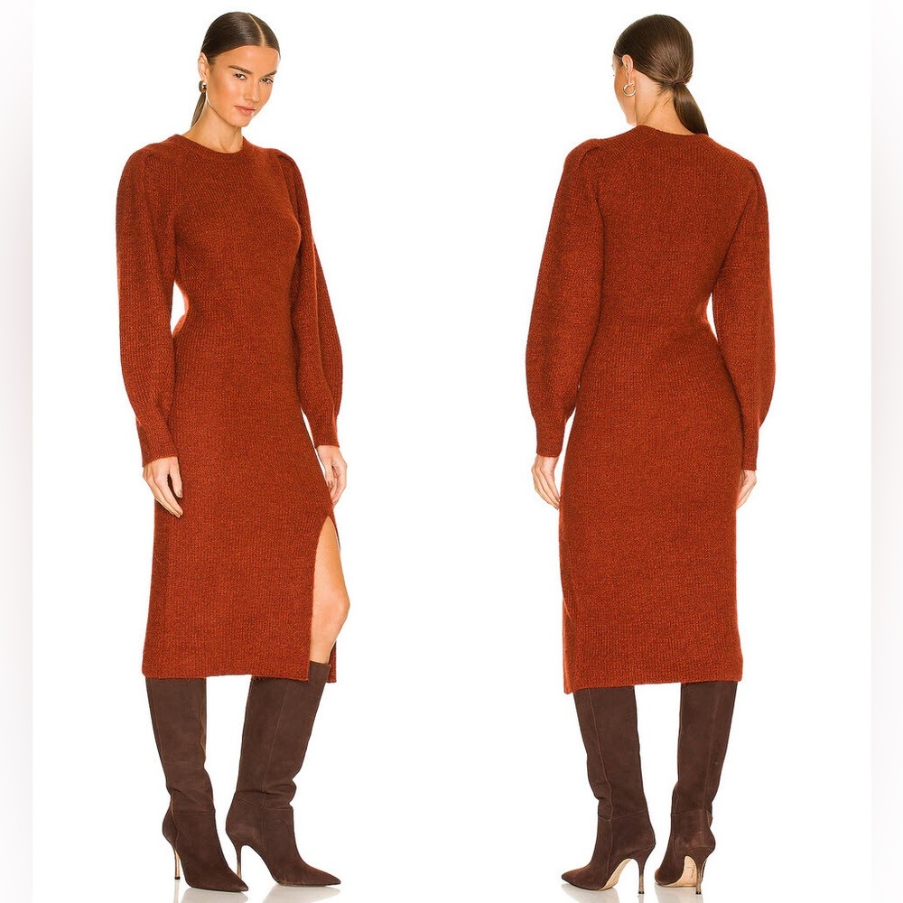 Rag & Bone Terracotta Long Sleeve Dress